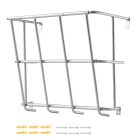 Livestock Hay Feeder, 18.5 Gallons Large Capacity, Heavy-Duty Steel Goat Hay Rack, 24.4" Long Wall Mounted Horse Hay Holder